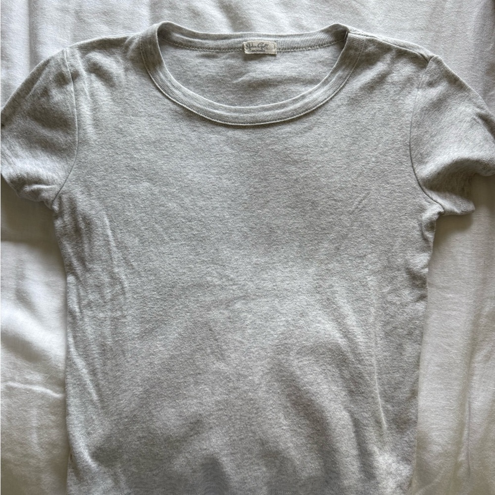 Brandy Melville Gray Short Sleeve T-Shirt
